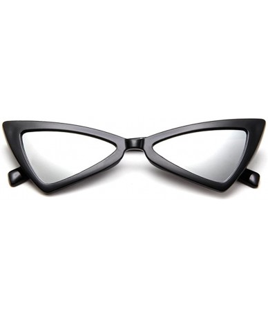Square MOD-Style Cat Eye Series Triangle Sun Glasses Glare-proof Glasses - Black White - CP189T25MYH $18.32
