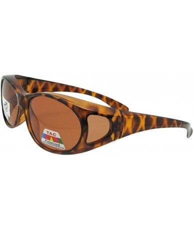 Wrap Small Polarized Fit Over Sunglasses F3 - Tortoise-light Amber Lenses - CY18CMMOITG $20.04