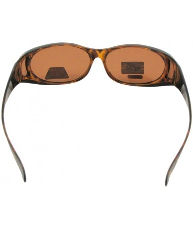 Wrap Small Polarized Fit Over Sunglasses F3 - Tortoise-light Amber Lenses - CY18CMMOITG $20.04