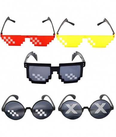Square Glasses Pixel Sunglasses Photo Unisex - CM18ADGG3CK $8.22