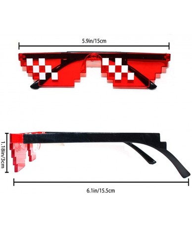 Square Glasses Pixel Sunglasses Photo Unisex - CM18ADGG3CK $8.22