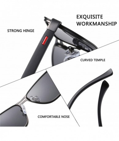 Goggle Fashion Sunglasses Men Polarized Square Metal Frame Sun Glasses Driving Fishing Eyewear Zonnebril Heren - C91985GG6E3 ...