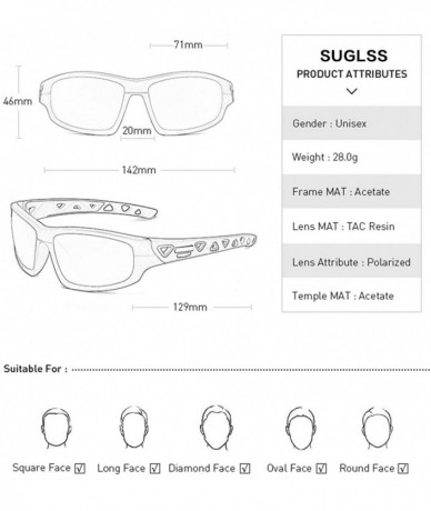 Semi-rimless Mens Polarized Photochromic Sports Sunglasses Cycling Sun Glasses Eyewear - Blue White 1 - CA18YR9ZXL8 $15.76