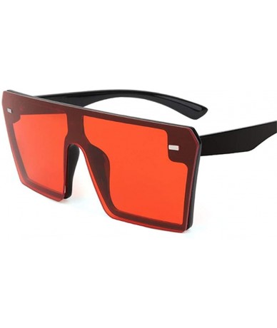 Square Oversized Square Sunglasses Women Luxury Fashion Flat Top Red Black Clear Lens Men Gafas Shade Mirror UV400 - 3 - CH18...