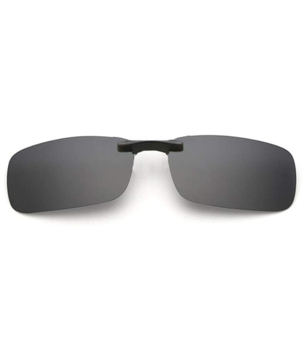 Sport Polarized Sun Glasses Clips Men Women Driving Night Vision Lens Clip On Sunglasses Eyeglasses Accessories (Grey) - C419...