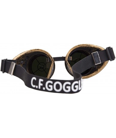 Goggle Vintage Steampunk Goggles Retro Spikes Glasses Rave Cosplay Halloween - Orange5 - C018HW0CTC8 $11.39