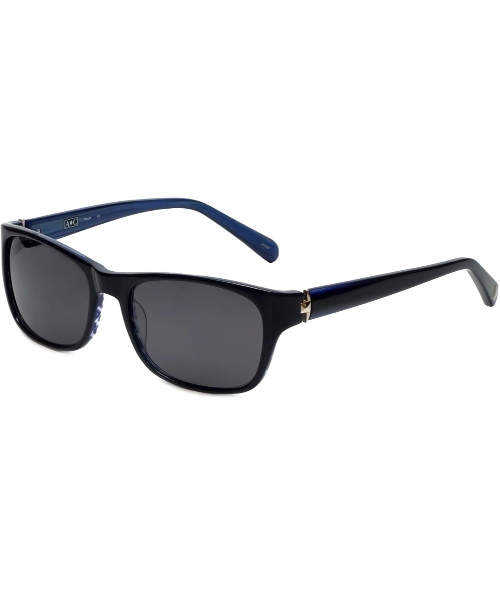 Rectangular Designer Sunglasses Tatum in Black 56mm - C318HI7M87Z $38.00