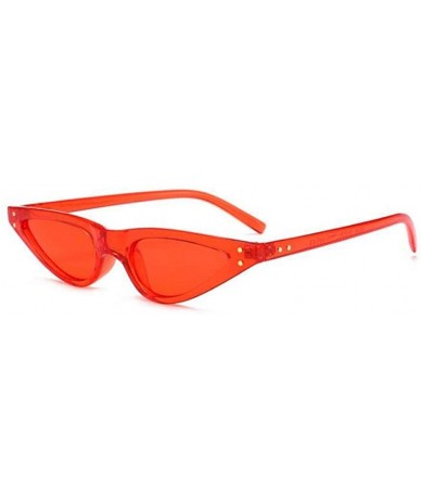 Cat Eye Unisex Flat Top Eyeglasses Small Triangle Frame Cat Eye Sunglasses Random Color - Bpink - CY18XDWWYDR $8.92