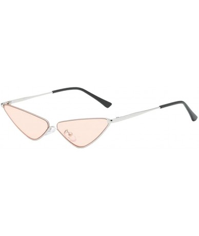 Round Sunglasses Small Round Metal Frame Cat Eye Candy Color Unisex Sun Glasses - Pink - C718Q97S8IQ $12.13