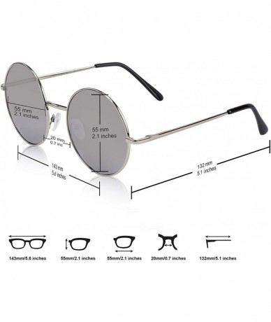 Aviator Big Round Sunglasses Retro Circle Tinted Lens Glasses UV400 Protection - Blue - CC180TT05HE $8.24