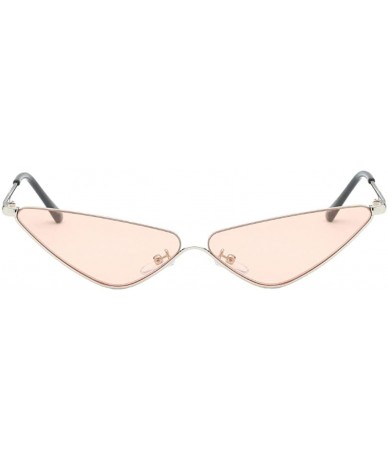 Round Sunglasses Small Round Metal Frame Cat Eye Candy Color Unisex Sun Glasses - Pink - C718Q97S8IQ $12.13