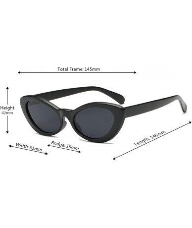 Rectangular Fashion Oval Round Retro Sun glasses Color Plastic Lenses Sunglasses - Black Gray - CN18NOAOQG5 $7.65