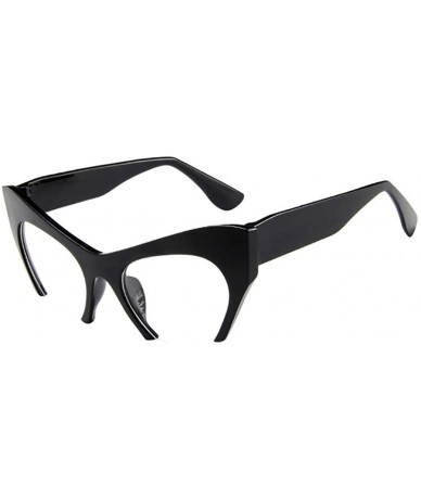 Oversized Men Women's Sunglasses-Retro Irregular Frame Cat Eye Rapper Eyewear Sunglasses - C - CM18E5K8LNR $20.90