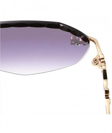 Aviator Fashion ladies sunglasses - exquisite women's men's cat eye sunglasses frameless sunglasses - F - CK18RQWI2H7 $49.27