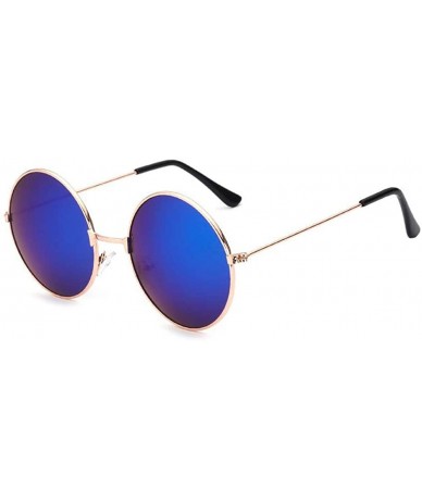 Sport Retro Round Sunglasses Women-Luxury Polarized Shade Glasses-Metal Frame - D - CH1905YZNHG $26.47