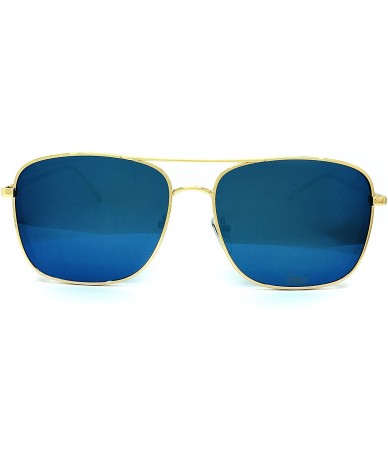 Aviator 549 Premium Oversize XXL Women Man Brand Designer Style Mirrored Fashion Aviator Sunglasses - Blue - CH18GZUZL4M $12.52