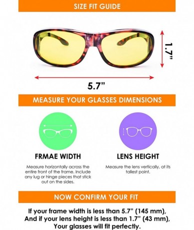 Oval Folding Fitover Blue Light Blocking Night Glasses - Made in Taiwan - Whiskey Tortoise - CI18HDW2X0G $26.21