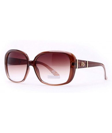 Square Womens UV Protection Polarized Classic Square Frame Sunglasses w/Logo Accent - 006-black - CE199XXL4Z8 $36.30