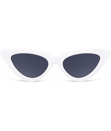 Shield Sunglasses Triangle Vintage Glasses Female - Wgray - CC18STXK0L3 $9.99