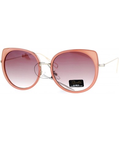 Cat Eye Giselle Womens Bat Shape Oversize Cat Eye Flat Lens Sunglasses - Pink - CZ12LZSNGUD $14.96