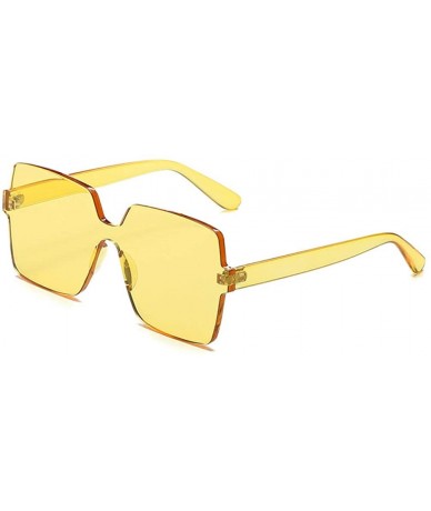 Aviator Trend Sunglasses Personality Lens Body Ocean Sunglasses Street Shot Candy Color Glasses - CC18X8XM0C7 $38.63