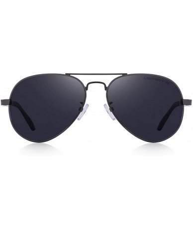 Wrap Men Classic Style Pilot Sunglasses Polarized - UV 400 Protection with case 60MM 8285 - Gray - CA18KCALIDH $20.17