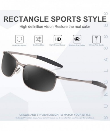 Rimless Polarized Sport Mens Sunglasses HD Lens Metal Frame Driving Shades FD 9005 - A-black/Gun-9005 - C018NTCC3CN $10.65