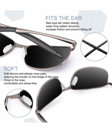 Rimless Polarized Sport Mens Sunglasses HD Lens Metal Frame Driving Shades FD 9005 - A-black/Gun-9005 - C018NTCC3CN $10.65