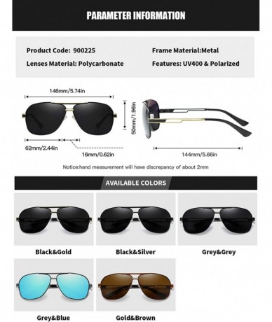 Sport Polarized Sunglasses for Men Driving Avaitor Sun Glasses Women lentes de sol - Black Gold - C3194W8AIMS $17.69