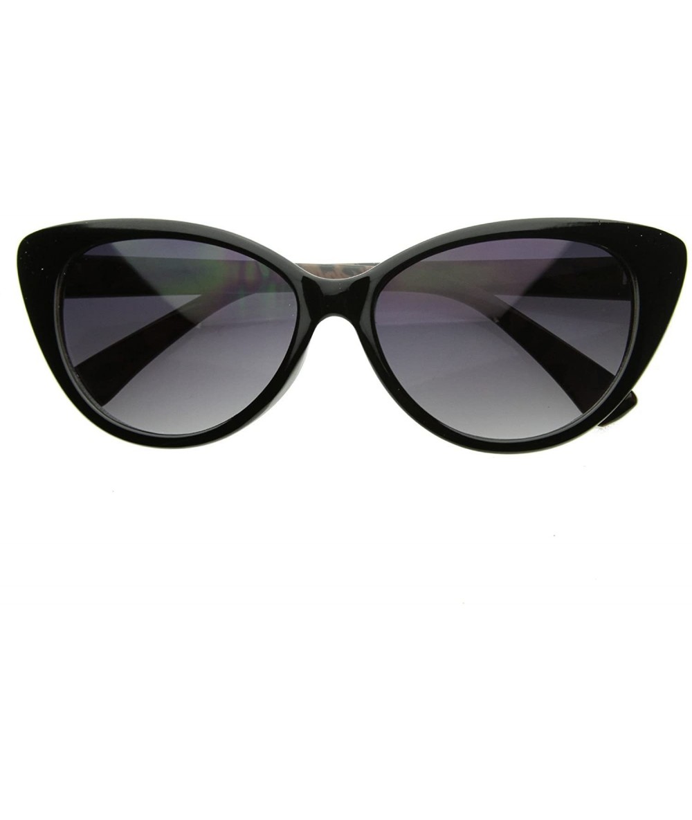 Cat Eye MLC Eyewear 'Emily' Cat eye Fashion Sunglasses - Black - CL11WP2VSW7 $10.76