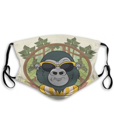 Shield Washable Skin Friendly Shield Funny Gorilla with Sunglasses Cool Style Unisex Shield - CZ1905TQZZI $16.56