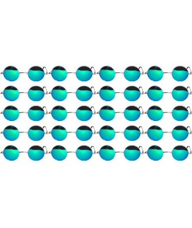 Round 20 Pieces Wholesale Lot Round Circle Small Sunglasses Retro Colored lens mixed colors - CR18C9XTLS9 $79.02