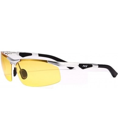 Sport Driving Glasses Polarized Sunglasses - Silver Frame09 - CD18C505QXE $25.65