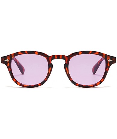 Round Vintage Sunglasses Aviator Colorful Transparent - Pink S - CA18OXGWM9E $15.25