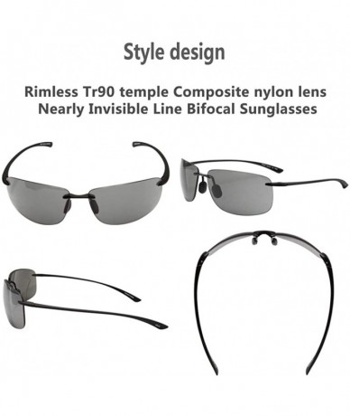 Sport Rimless Sports Sunglasses for men women Running Driving Fishing Tr90 Superlight Frame JE027 - C418O8NCH8W $32.99