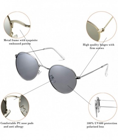 Sport Small Round Polarized Sunglasses for Men Women Vintage Designer Style Circle Lens Sun Glasses - CB1992XA29C $13.99