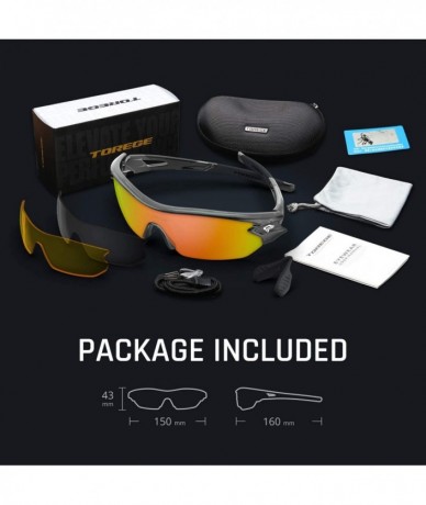 Goggle Polarized Sunglasses Interchangeable Baseball - Transparent Gray&orange Lens - CB12LTWA7CJ $46.80
