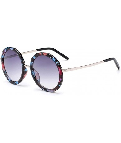Oversized New Retro Round Sunglasses Women Er Vintage Sun Glasses Coating Oculos De Sol Gafas Lunette Soleil - C2 - CK198AHSN...