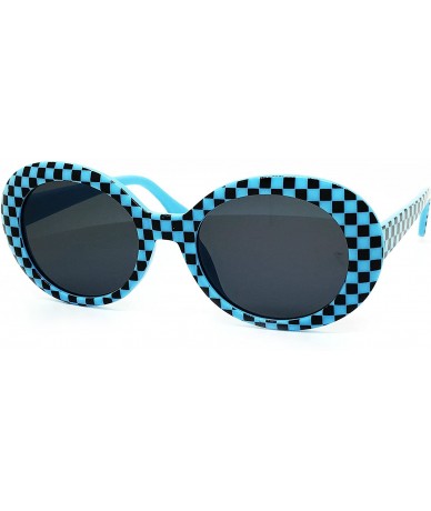 Round SA122 Original Classic Dark Mod Round Pop Oval Lens Kurt Cobain Nirvana Bold Retro Vintage Sunglasses - CQ185RAK6YL $27.83