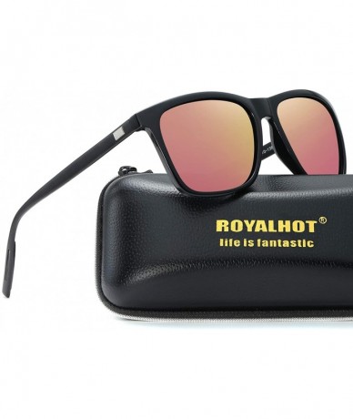 Sport Men Women Polarized Sunglasses Aluminum Magnesium Alloy Driving Sun Glasses Shades Male 90083 - Pink - CZ18WACR7UA $15.67