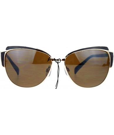 Butterfly Cateye Butterfly Sunglasses Womens Designer Fashion Eyewear UV 400 - Brown - C61896Y7GI9 $20.21