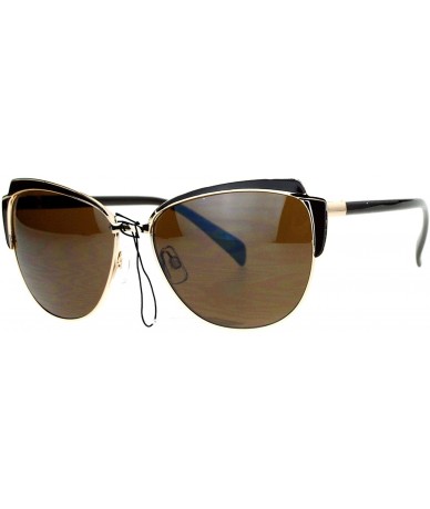 Butterfly Cateye Butterfly Sunglasses Womens Designer Fashion Eyewear UV 400 - Brown - C61896Y7GI9 $12.50