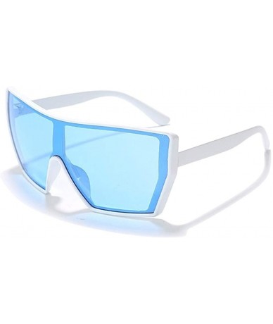 Square Oversized One Piece Square Sunglasses for Women Gradient Lens Shade UV Protection - 8 - CZ190HDYAD3 $7.11