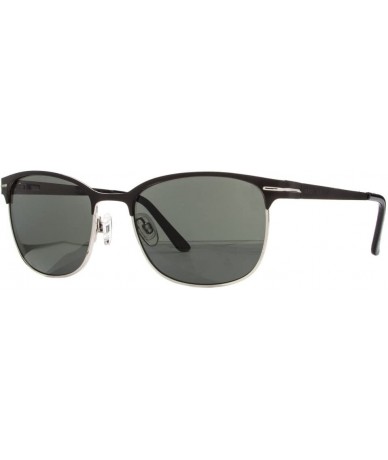 Oval Causeway Polarized Sunglasses - Black/Polarized Gray - C611IF8M8H9 $38.91