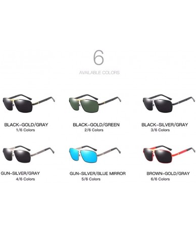 Aviator Sunglasses Driving Glasses Men's Box Polarizer - D - CM18QO3UXGR $33.19