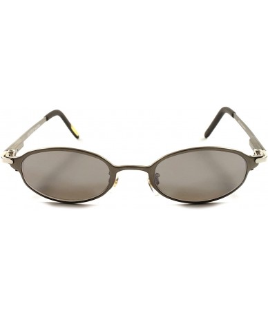 Oval Classic Vintage 80's Hot Retro Urban Mens Womens Cool Small Oval Sunglasses - Silver - C3189AN00N3 $16.56