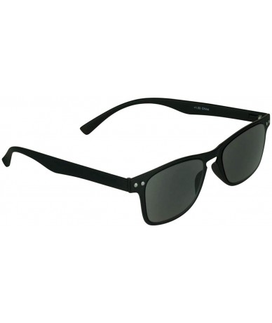 Square Square Reading Sunglasses Full Sun Reader Men Women Flexible Light - Black - CD12LH8QJP5 $15.69