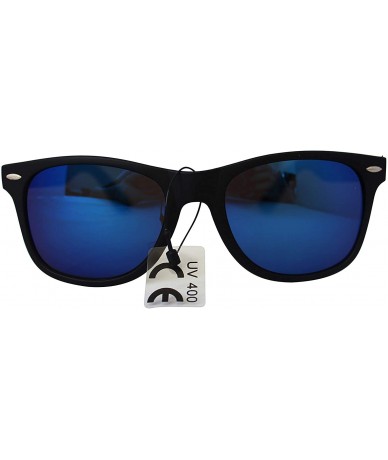 Wayfarer SIMPLE Classic Retro Fashion Mirrored Sunglasses for Men - Blue - C718ZEQ2TL3 $19.11