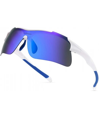 Rimless Men Sports Sunglasses Polarized for Baseball Fishing Cycling Flexible TR90 Frame Sun Glasses Women - CW18ZGULQI7 $50.49
