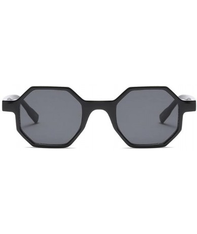 Oversized Sun Protection Glasses Small Hexagon Sunglasses for Women Square Vintage Eyeglasses Plastic Eyewear - CA18D7HCOL3 $...